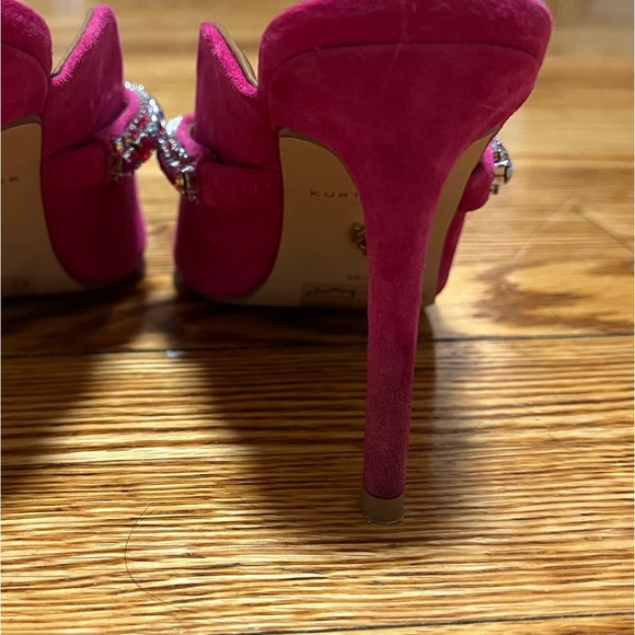 Kurt Geiger Duke Heeled Mule - Pink Suede - Picture 14 of 16